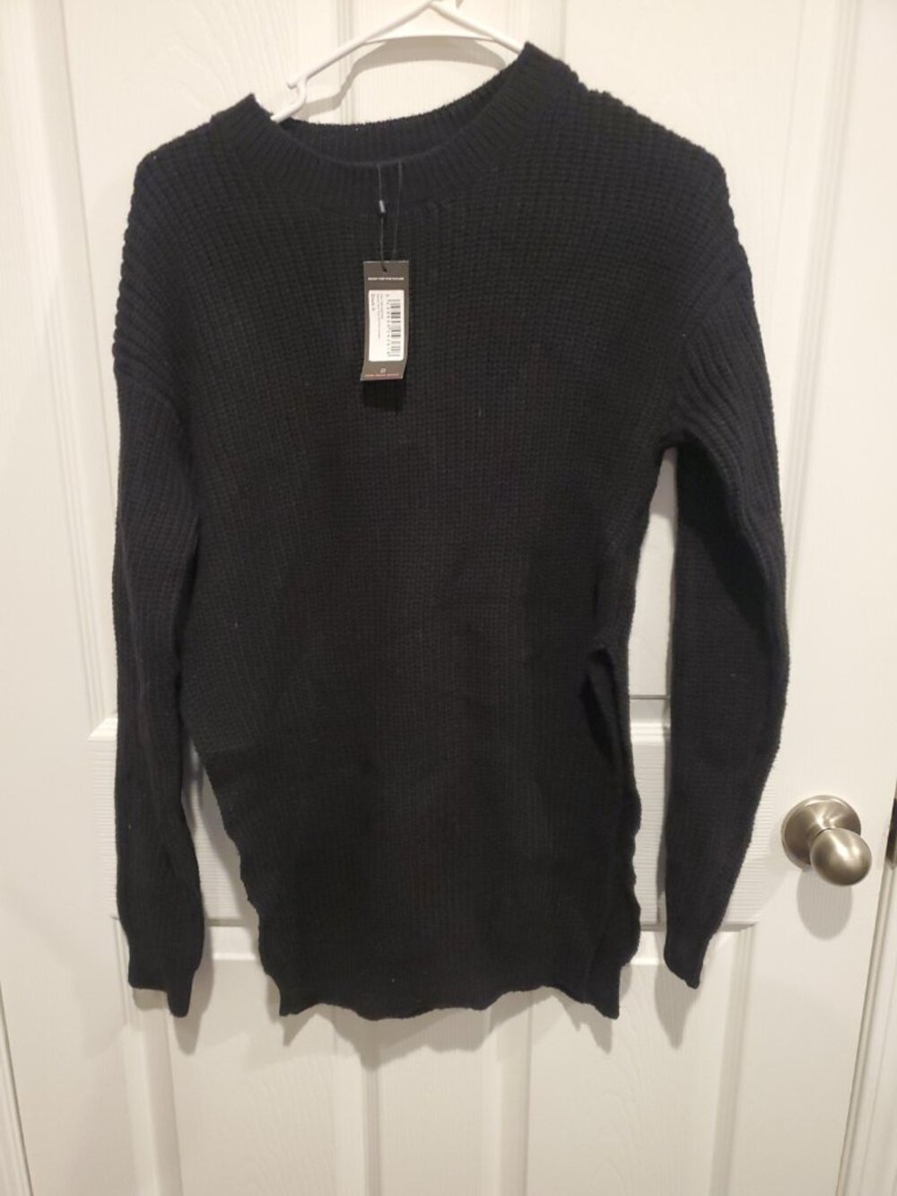 Prettylittlething Knit Sweater Womens Small BLACK